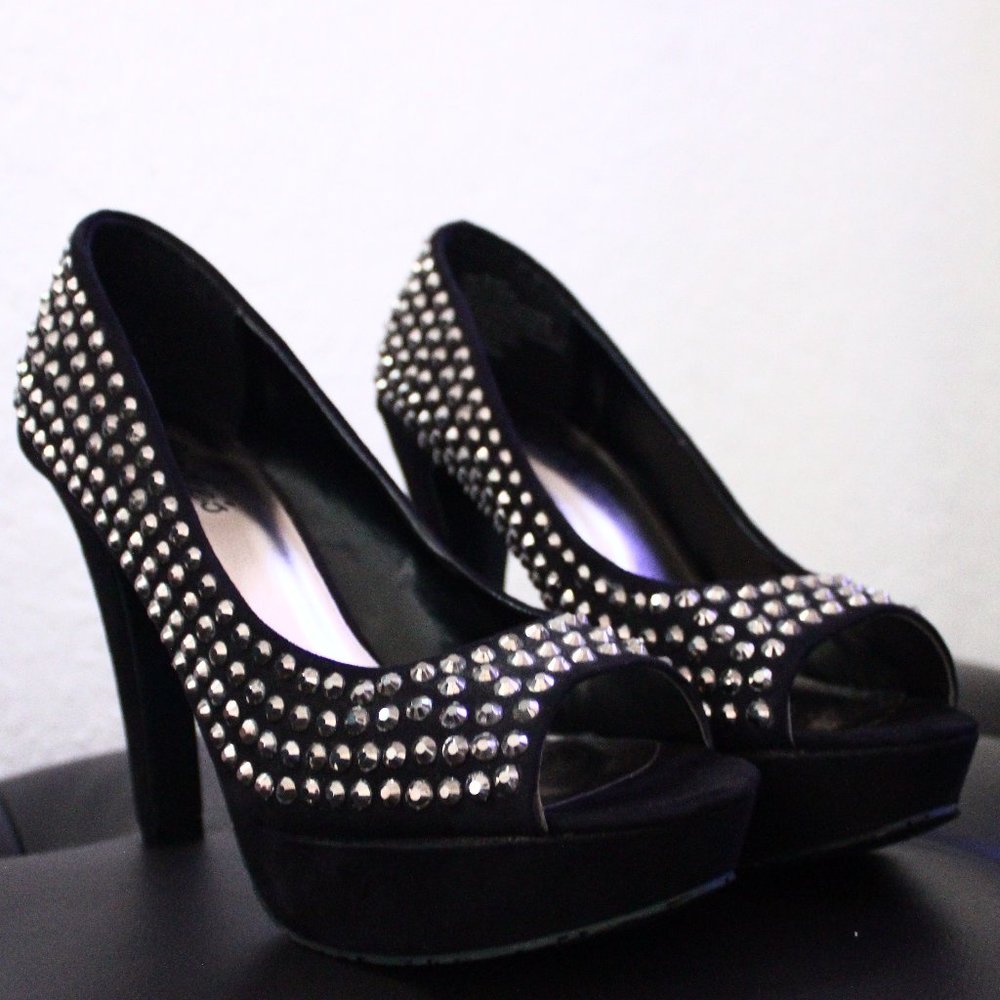 Candie's Rhinestone Studded Heels